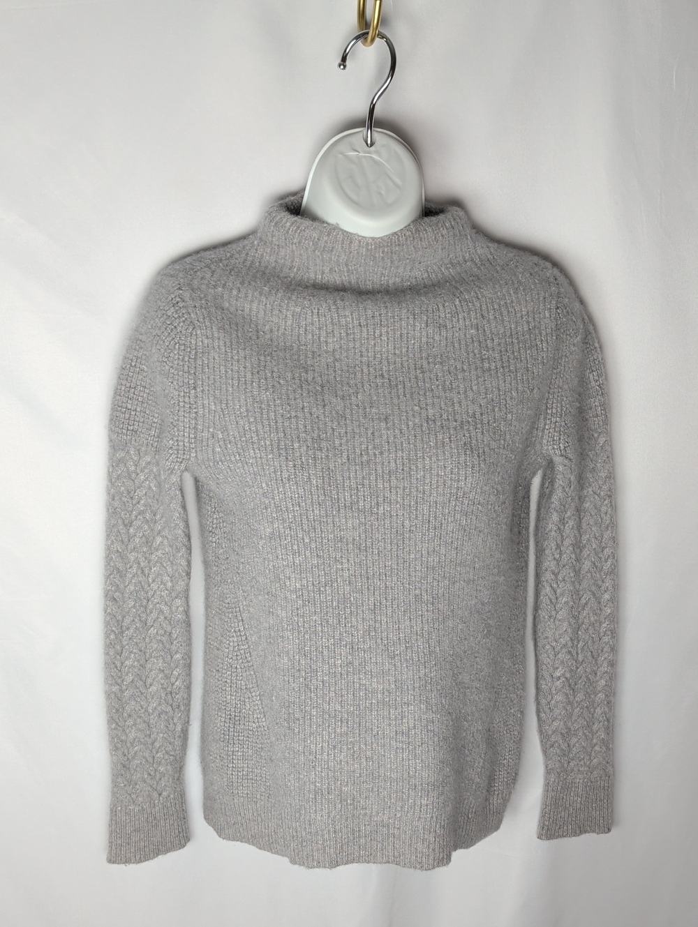 Banana Republic Todd & Duncan Cashmere Mock Neck Sweater Grey S